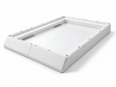 Starlink Standard Flat Mount med plexiglas – aerodynamiskt takfäste | Vit