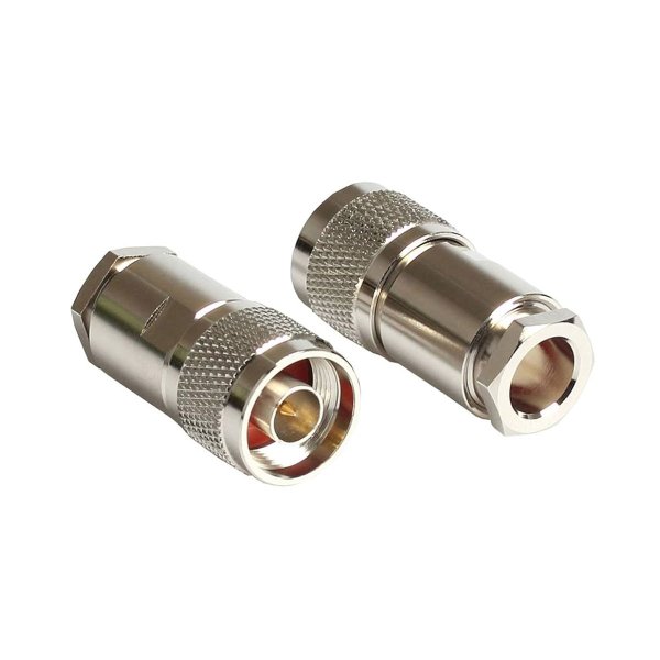 Zoom bild av N-Hane Kontakt för LMR400 – Clamp Type Straight (50 Ohm) – Rostfritt Stål