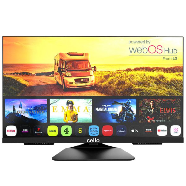 Zoom bild av Cello C2424WS Trav 24" Smart-TV för Husbil, Båt & Fritid – WebOS från LG, Bluetooth, 12V & 230V