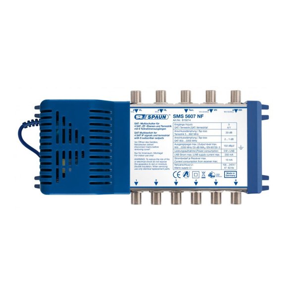 Spaun SMS 51607 NF – Multi-switch Satellitare Per 16 Utenti, Adatto Per LNB Quadro E Quattro, Fatto In Germania