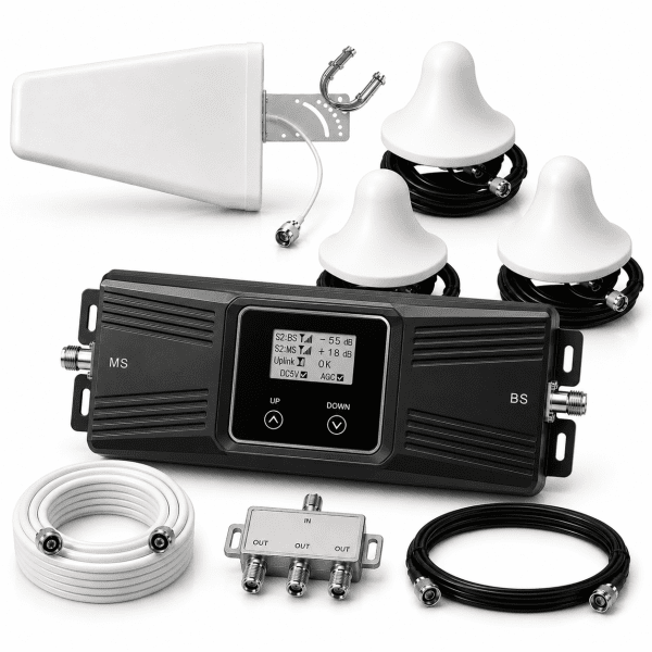Zoom image of CX320 Large – 5G/4G/3G/GSM Mobile Signal Booster with 3 Indoor Antennas | Up to 800–3000 m²