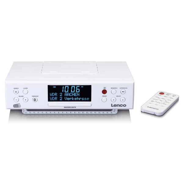 Zoom image of Lenco KCR-190WH – DAB+/FM Kitchen Radio with Bluetooth®, LED Light & Timer (White)