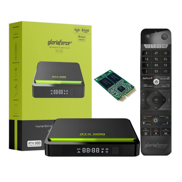 Zoom bild av Gloriaforce RTX Duo 4K UHD Android 11 IPTV Box med HDR10+ & Dual-WiFi