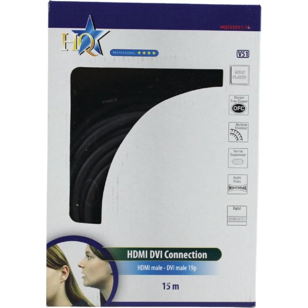 Zoom bild av HQ HDMI kabel - DVI