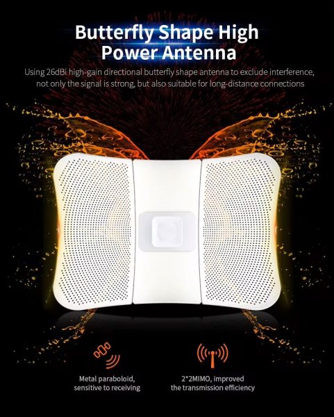 Zoom bild av Qualcomm 900Mbps 20KM utomhus