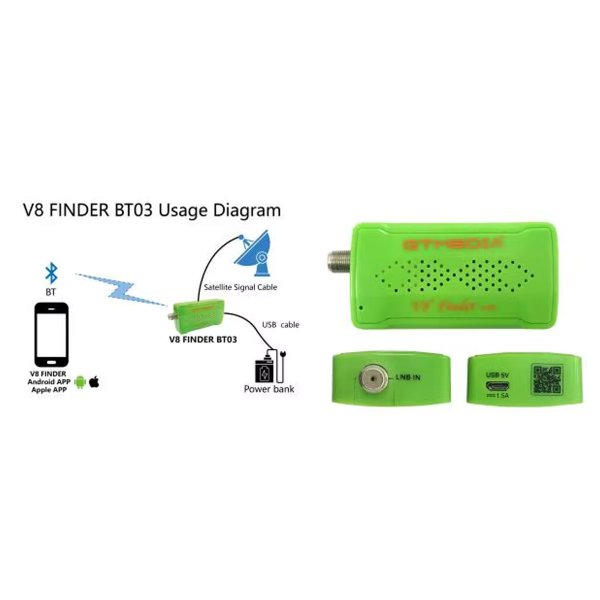 Zoom bild av GTMedia V8 Finder BT03 – Digital Satellit Finder DVB-S/S2 med Bluetooth & App