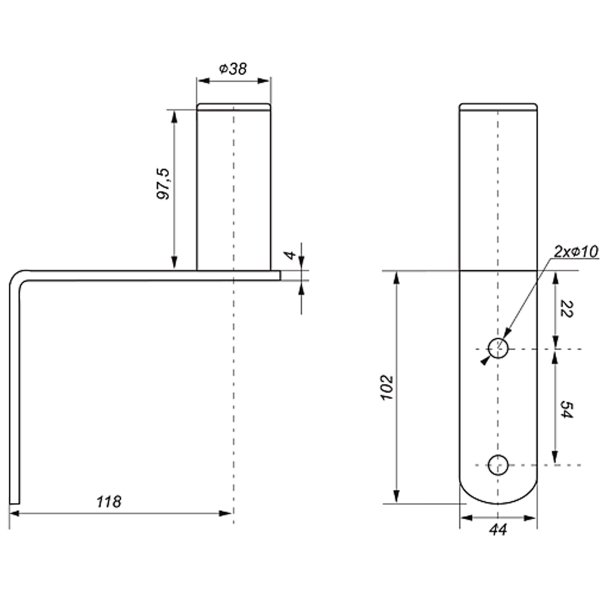 Zoom image of Väggfäste antenn/parabol – Bygger Ut 10 cm