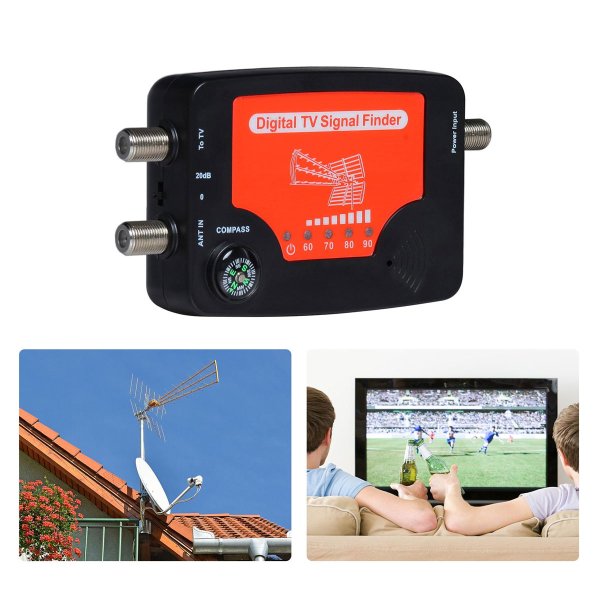 Zoom bild av TV Signal Finder för DVB-T2 – Digital antennmätare med LED-display & kompass