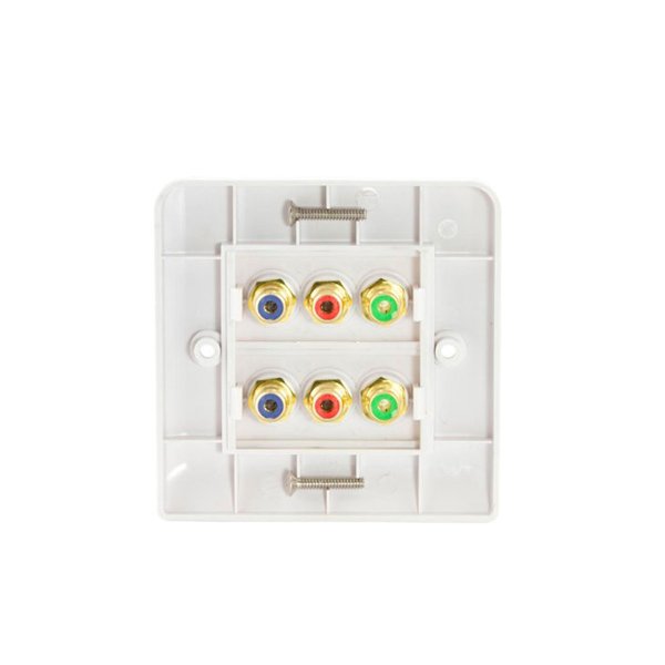 Zoom bild av RCA vägguttag X2