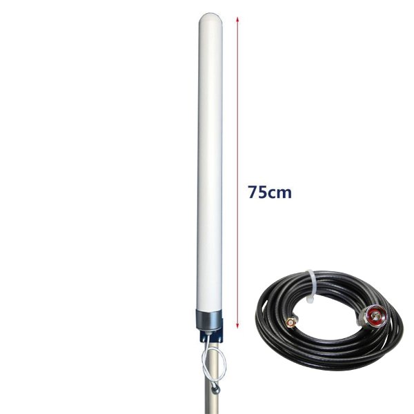 Zoom bild av 4G-LTE och WiFi Rundstrålande Antenn 21 dBi – Kraftfull förstärkning för alla frekvenser