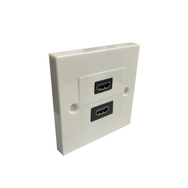 Zoom bild av HDMI vägguttag 2x HDMI hona inbyggd