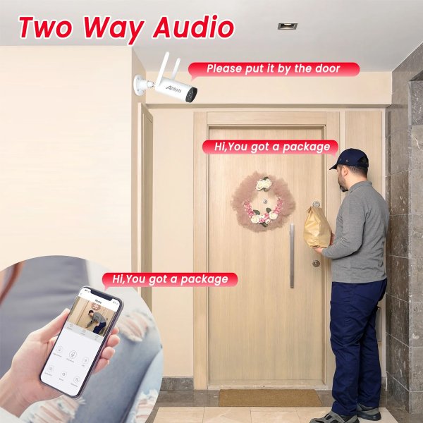 Zoom bild av Övervakningssystem kit inkl 4 kameror och skärm