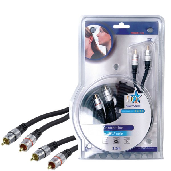 Zoom bild av Stereo-ljudkabel 2x RCA