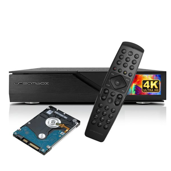 Zoom bild av Dreambox DM900 RC20 UHD 4K – Kabel-TV Mottagare med DVB-C FBC Tuner (8 Demodulatorer)