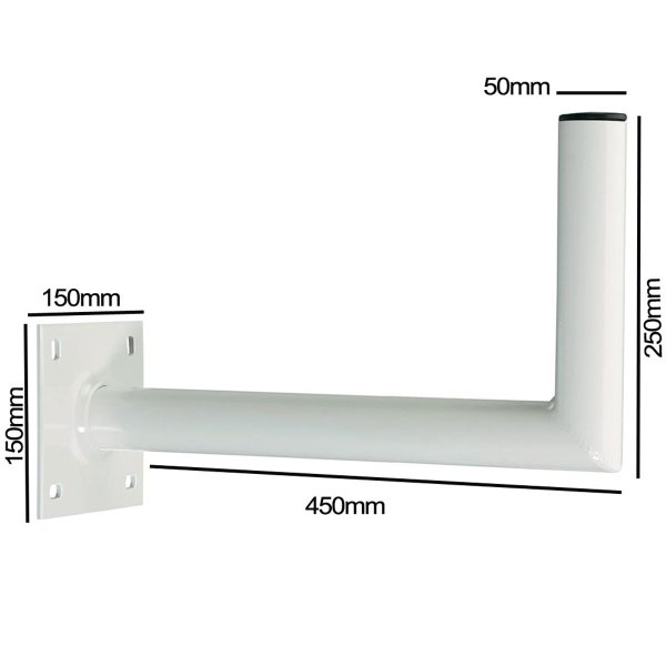 Zoom image of Väggfäste Vit Pulverlackad – Bygger ut 45 cm