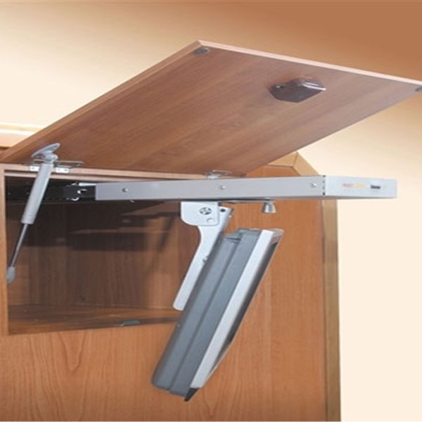 Zoom image of Skjutbart TV-fäste för skåpstak – Smart lösning för husbil, husvagn & båt