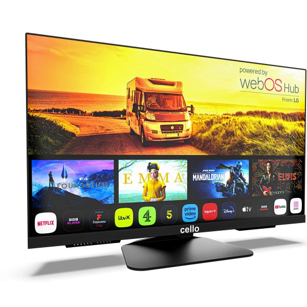 Zoom bild av Cello C2424WS Trav 24" Smart-TV för Husbil, Båt & Fritid – WebOS från LG, Bluetooth, 12V & 230V