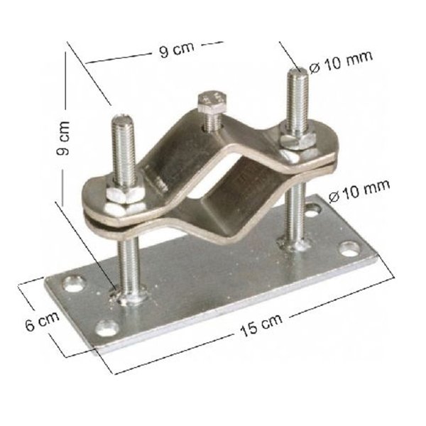 Zoom image of Kraftig Rörklammer för Maströr 38–75 mm