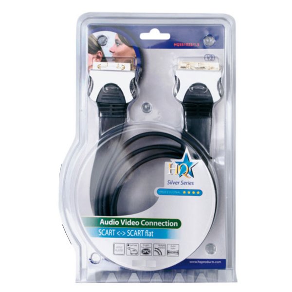 Zoom bild av HQ scart kabel platt