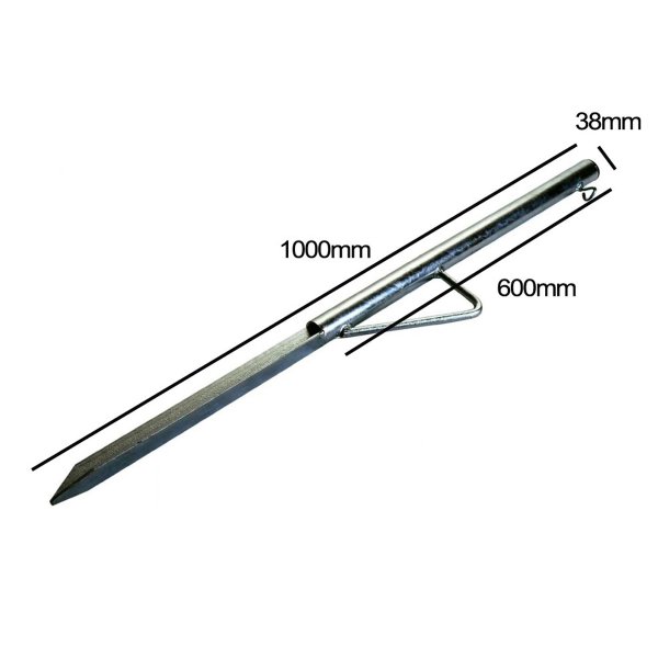 Zoom image of Ståljordspett för antenn – 100 cm, Ø 38 mm