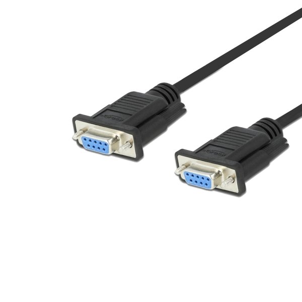 Zoom bild av Seriellkabel/- nollmodems kabel hona till hona 2 m
