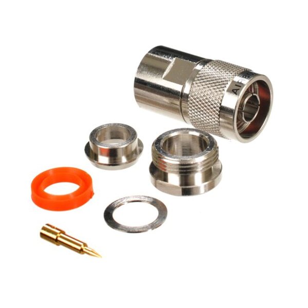 Zoom bild av N-Hane Kontakt för LMR400 – Clamp Type Straight (50 Ohm) – Rostfritt Stål