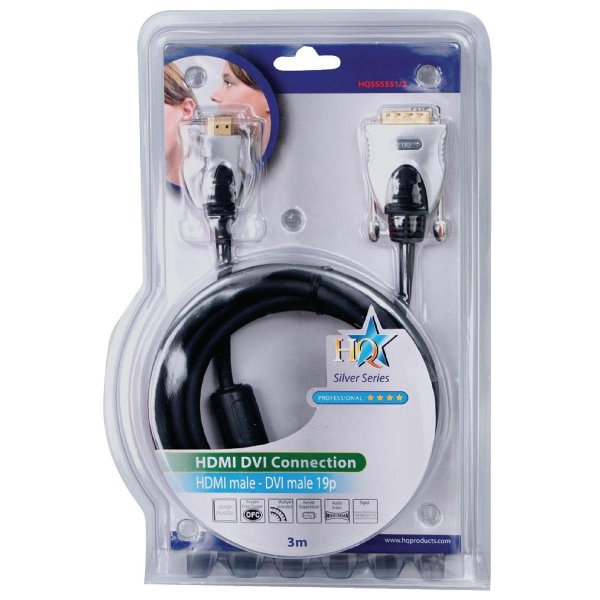 Zoom bild av HQ HDMI kabel - DVI