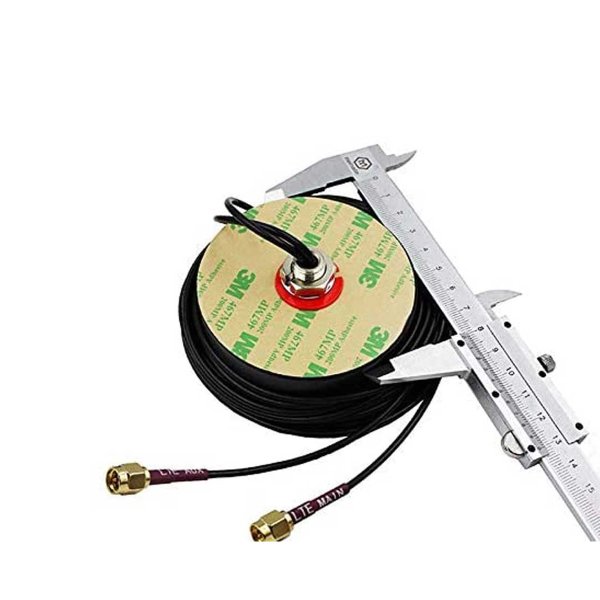 Zoom bild av Puckantenn för 4G-LTE med 3m MIMO-kabel – Maximal prestanda för stabilt internet överall