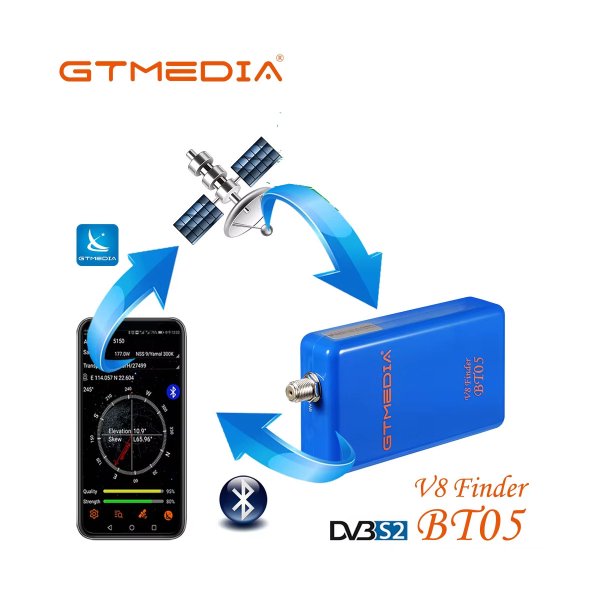 Zoom bild av GTMedia V8 Finder BT03 – Digital Satellit Finder DVB-S/S2 med Bluetooth & App