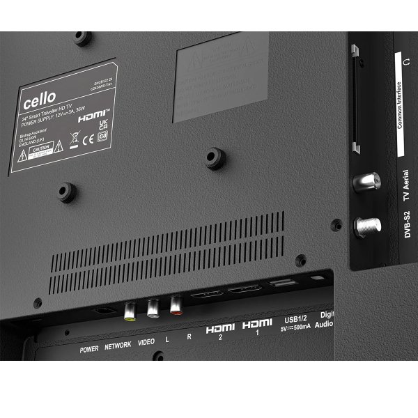 Zoom bild av Cello C2424WS Trav 24" Smart-TV för Husbil, Båt & Fritid – WebOS från LG, Bluetooth, 12V & 230V