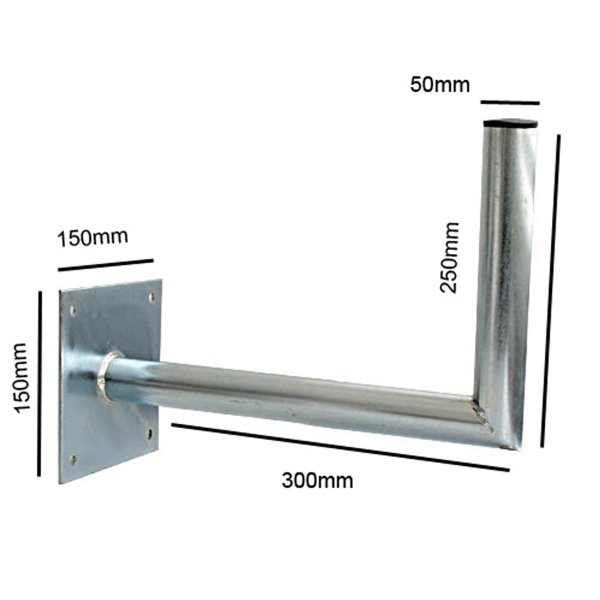 Zoom bild av Kraftigt Väggfäste för Parabol & Antenn – Välj 15 cm, 25 cm, 30 cm, 40 cm, 50 cm eller 60 cm