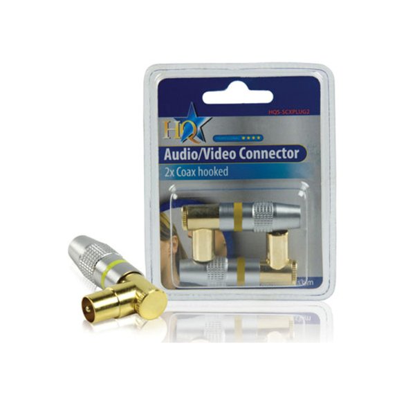 Zoom bild av Antennkontakt Hane vinklad 2 st