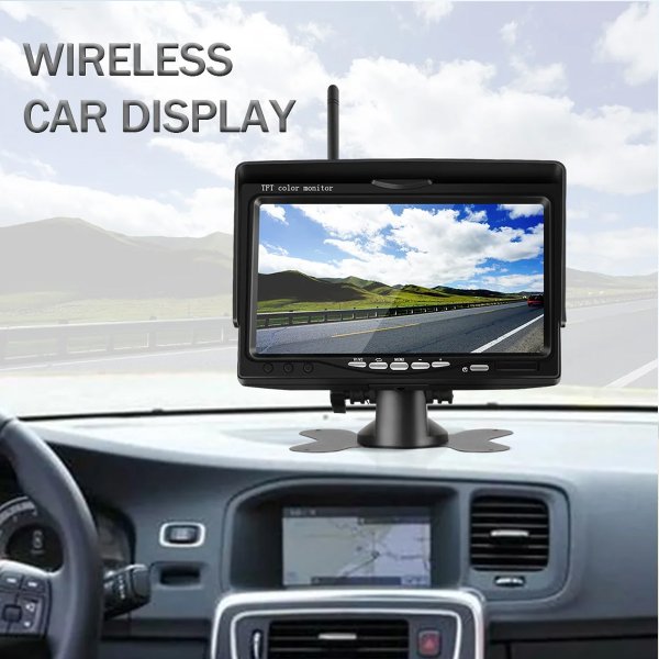 Zoom bild av 7" Trådlöst bakkamerasystem för husbil, husvagn och lastbil – upp till 4 kameror