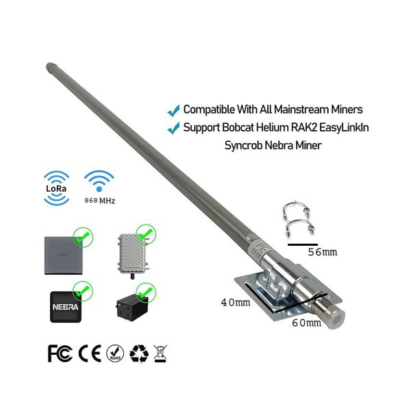 Zoom bild av 5G - 4G Lte antenn 8,5 dBi Signalplus, 90cm lång, inkl. 5m kabel.