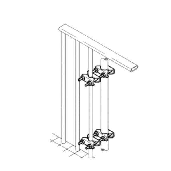 Zoom bild av Rörklammer för 30–60 mm maströr