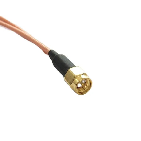 Zoom bild av SMA Hane till 2x SMA Hona Y-Pigtailkabel 15 cm