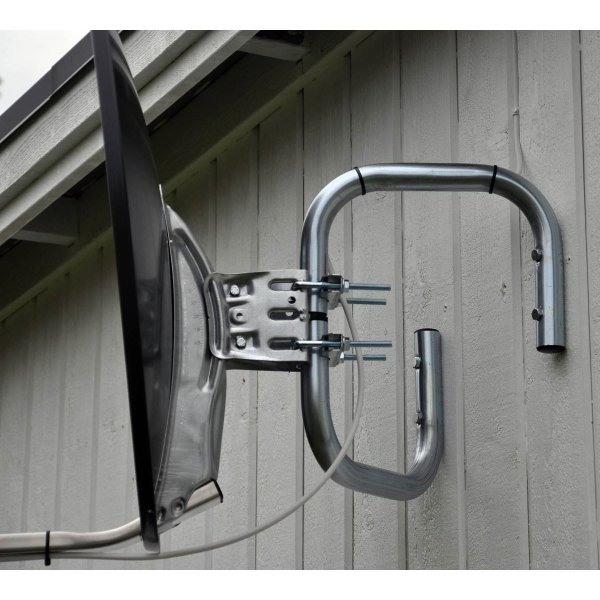 Zoom image of Adjustable Wall Mount 35 cm – Antenna & Satellite Bracket (Ø30 mm Galvanized Steel)