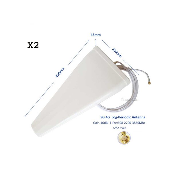 Zoom bild av Dubbla 5G/4G Riktantenner 16 dBi med 5 m SMA-kabel – För starkare signal och högre hastighet