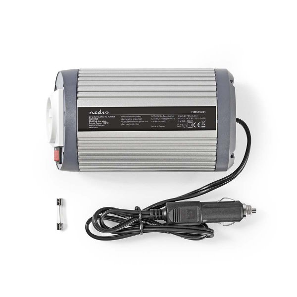 Zoom bild av Strömomvandlare 24 V till 230 V, 150W med USB – för lastbil, buss & båt