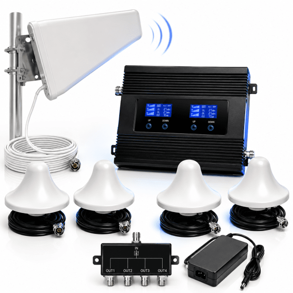 Zoom image of CX320 X LARGE – 5G/4G/3G/GSM MOBILE SIGNAL BOOSTER ≥85 dB Gain | Up to approx. 5000 m² | 4 Indoor Antennas | Designed for Large 