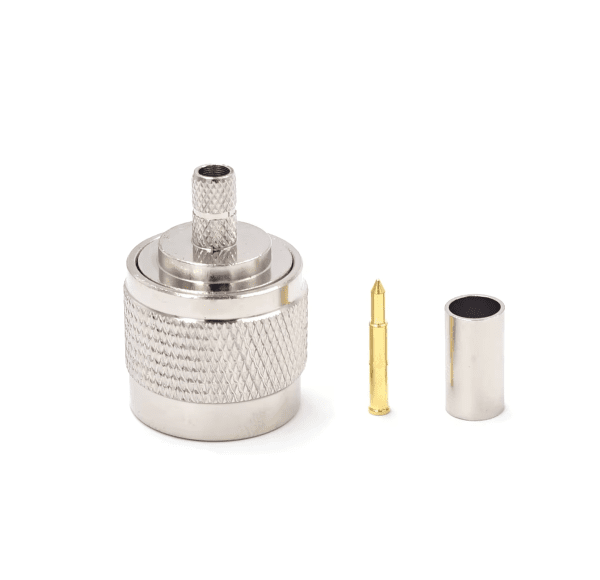 Zoom bild av N-hane crimpkontakt för RG58 & LMR200 – 50 Ohm
