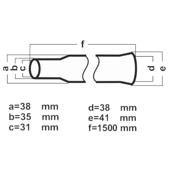 Zoom bild av Maströr 38 mm Skarvbar – Elgalvaniserat (1 m / 1,5 m / 2 m)