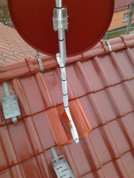 Zoom bild av Aluminium takpanna svart – Takstos för maströr