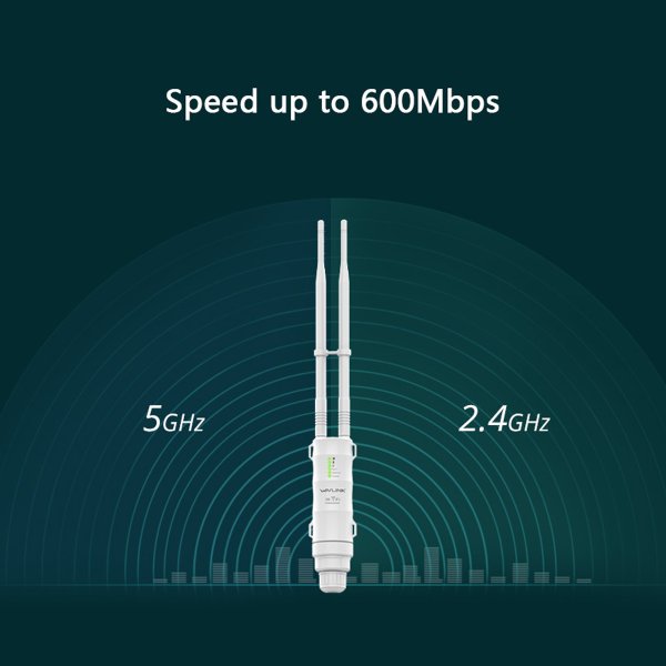 Zoom bild av 2.4G , 5G Högeffekt utomhus WIFI extender trådlös wifi Repeater 600 omkret
