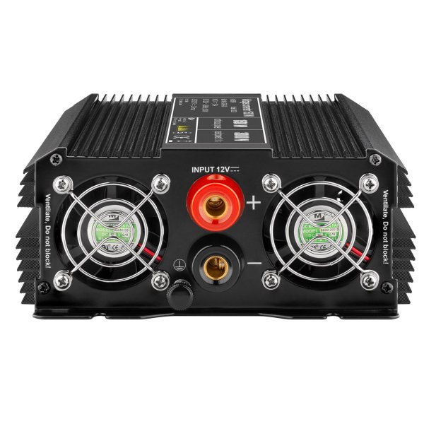 Zoom bild av Strömomvandlare 12V till 230V 1500W – För Husbil, Båt & Camping