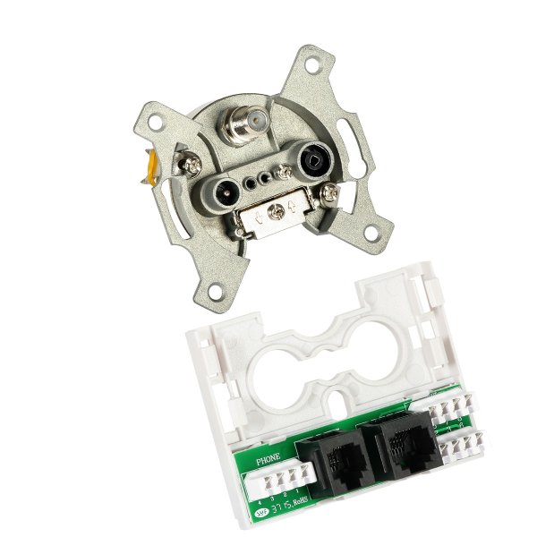 Zoom image of Vägguttag Terminal För FM/TV/SAT/TEL/LAN Infällt 