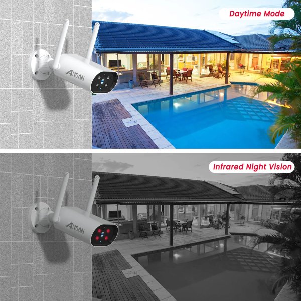 Zoom bild av Övervakningssystem kit inkl 4 kameror och skärm