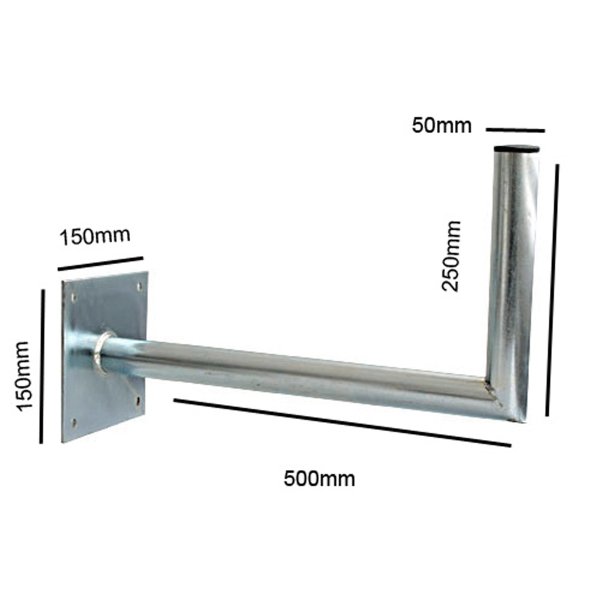 Zoom bild av Kraftigt Väggfäste för Parabol & Antenn – Välj 15 cm, 25 cm, 30 cm, 40 cm, 50 cm eller 60 cm