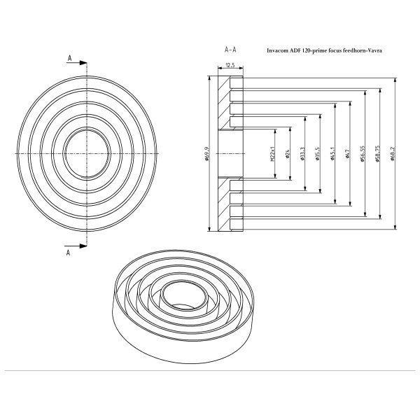 Zoom bild av Invacom justerbart matarhorn