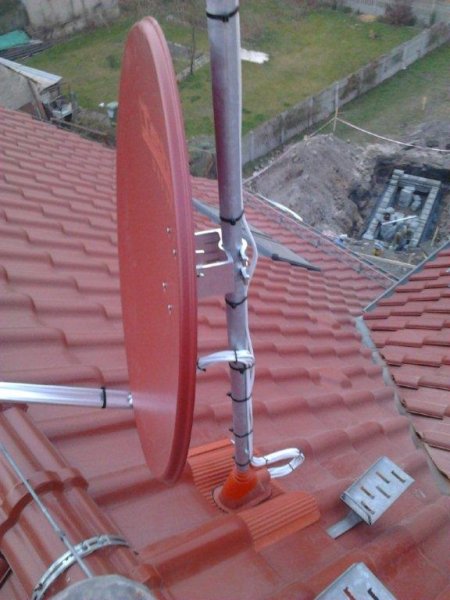 Zoom bild av Aluminium takpanna svart – Takstos för maströr